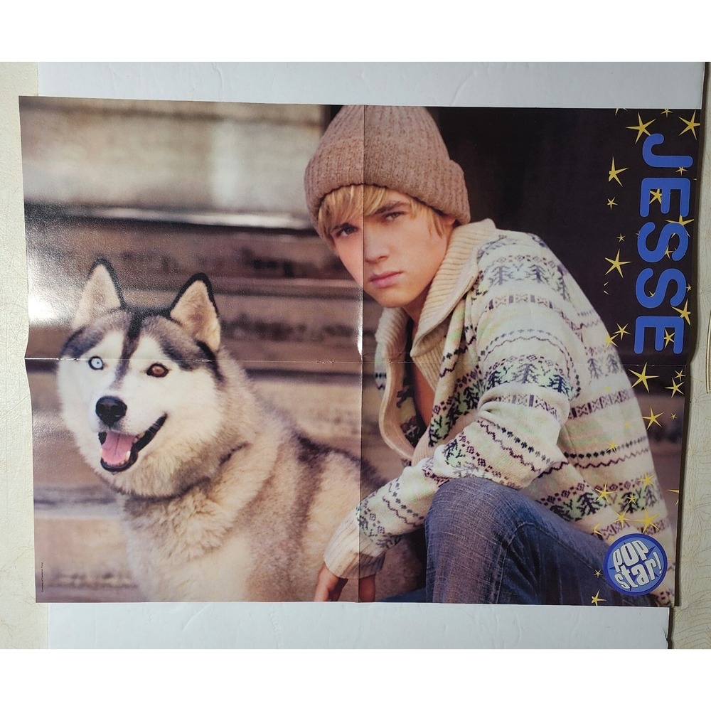 Jesse McCartney Husky Dog JoJo Double-Sided Poster Clipping 20x16 Popstar 2021
